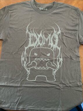 L Domo Flame Graphic Short Sleeve Tee - Charcoal